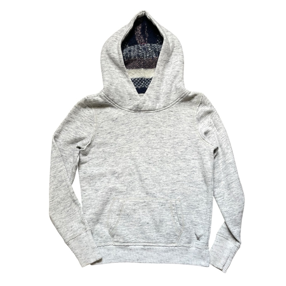American Eagle Outfitters Gray Super Soft Hooded Sweatshirt Hoodie Size Small